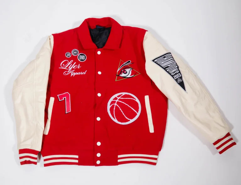 LFR VARSITY LETTERMAN JACKET (RED/CREAM)